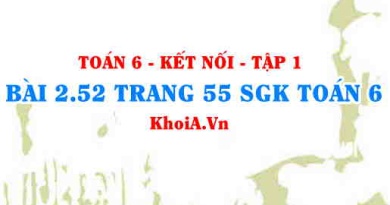 Bài 2.52 trang 55 SGK Toán 6 tập 1 Kết nối tri thức